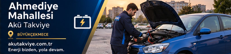 Büyükçekmece Ahmediye Mahallesi için yerinde akü takviye hizmeti