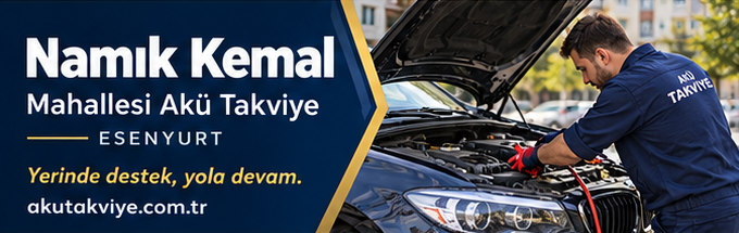Namık Kemal Mahallesi Akü Takviye Esenyurt Namık Kemal Mahallesi akü takviye hizmetini anlatan kurumsal görsel