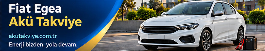 Fiat Egea Akü Takviye Fiat Egea aracıyla akü takviye hizmetini anlatan kurumsal görsel