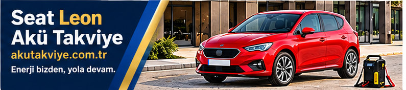 Seat Leon Akü Takviye Seat Leon aracıyla akü takviye hizmetini anlatan kurumsal görsel