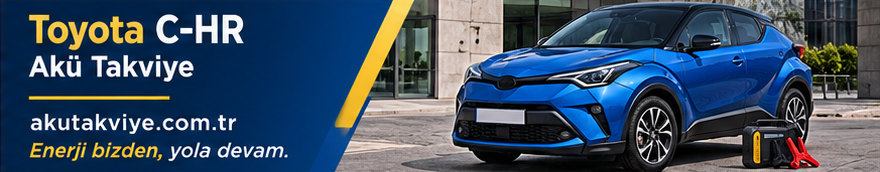Toyota C-HR Akü Takviye Toyota C-HR aracıyla akü takviye hizmetini anlatan kurumsal görsel