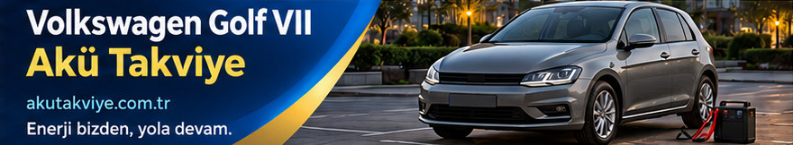 Volkswagen Golf Akü Takviye Volkswagen Golf aracıyla akü takviye hizmetini anlatan kurumsal görsel
