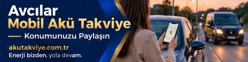 Avcılar mobil akü desteği için telefonundan konum paylaşan araç sahibi