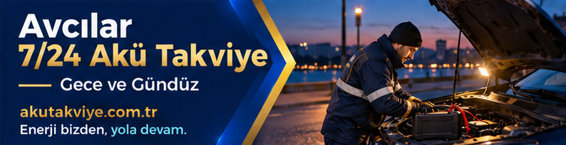 Gece akü takviye desteği için araç başında çalışan mobil ekip