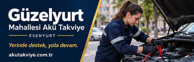 Esenyurt Güzelyurt Mahallesi akü takviye hizmetini anlatan kurumsal görsel