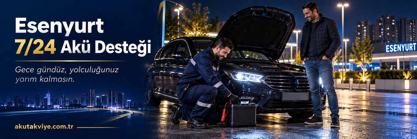 Gece gündüz akü desteği — Esenyurt Akü Takviye. akutakviye.com.tr