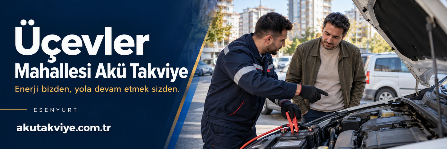 Esenyurt Üçevler Mahallesi için mobil akü desteği ve takviye sonrası yeniden çalışmama durumunu takip edin. akutakviye.com.tr